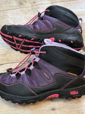 KEEN Kids Targhee 2 Purple Waterproof Mid Hiking Boots - Size 3
